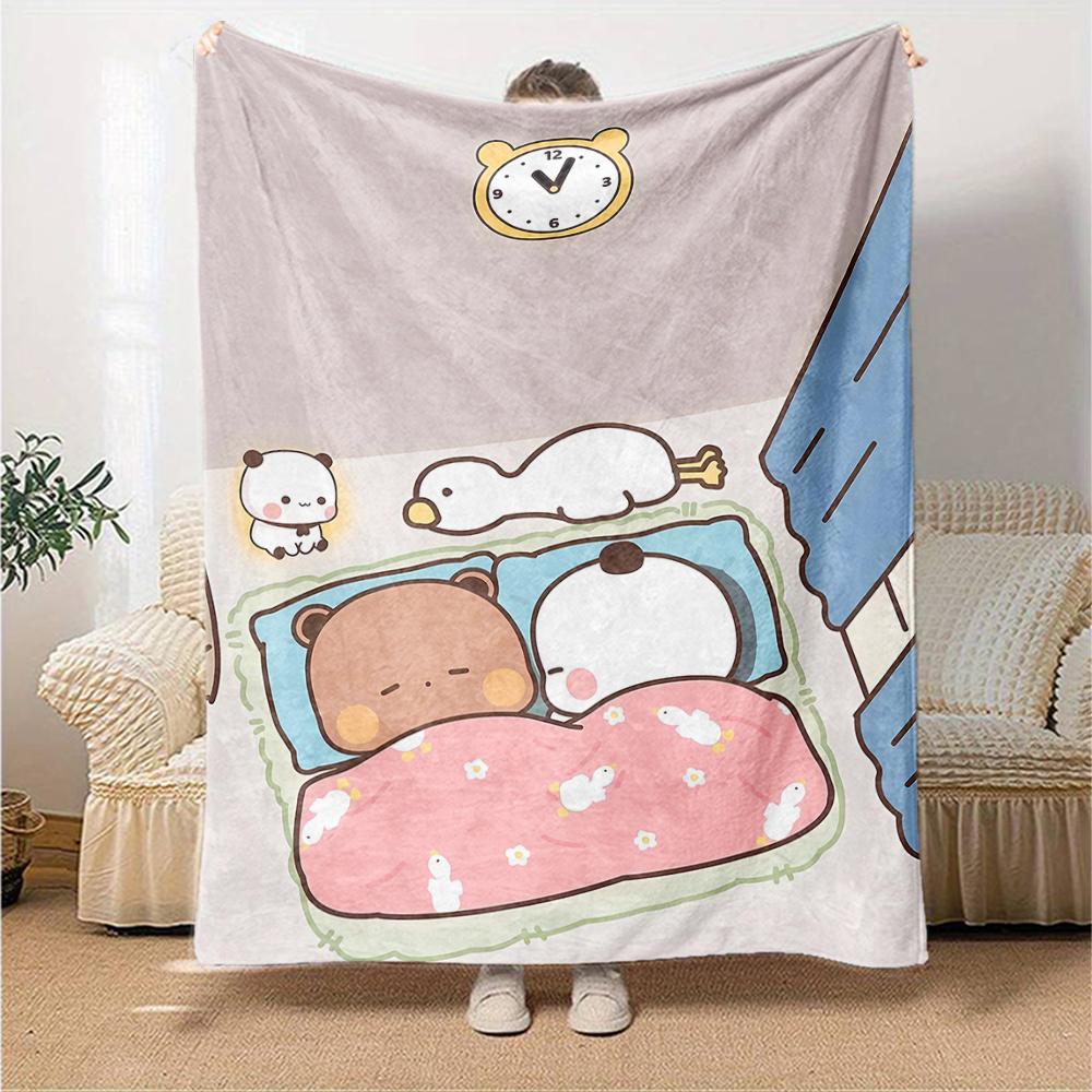 1pc Yier BuBu Bear3 Blanket, Gift, for Men and Women, Soft Blanket, Good for Sofa Bed Couch Travel, Lightweight Flannel Blanket