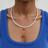 Elegant Strawberry Beaded Necklaces Jewelry Simple Design Bracelet Adornment Adds Sweet Charm For Various Styles