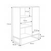 Display Cabinet Fondi Metal Legs Oak Artisan Black