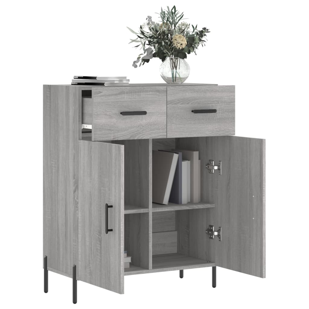 Sideboard Gray Sonoma 69.5 X 34 X 90 Cm Particleboard