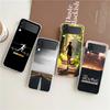 Transparent Phone Case For Samsung Galaxy Z Flip 3 4 5 6 7 Hard Folding PC Z Flip3 Flip4 Cover Run Marathon Running