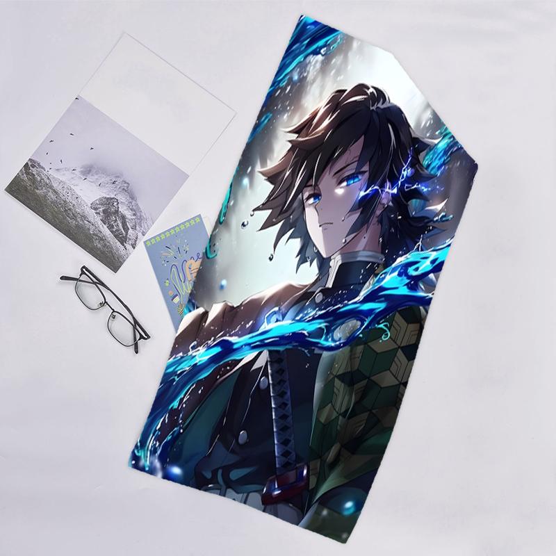 1pc Tomioka Giyuu Beach Towel, Beach and Seaside Swimming Pool Equipment, Fashion Pattern, Rectangular, Travel Essentials