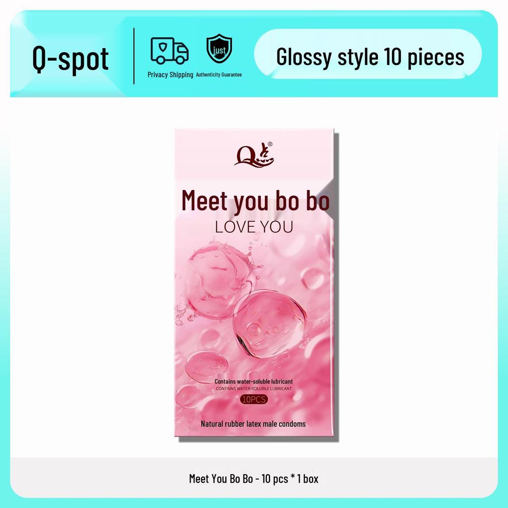 Q Point Ultra-Thin Lubricated Condoms - 10 Count Moisturizing & Safe for Adult Family Planning