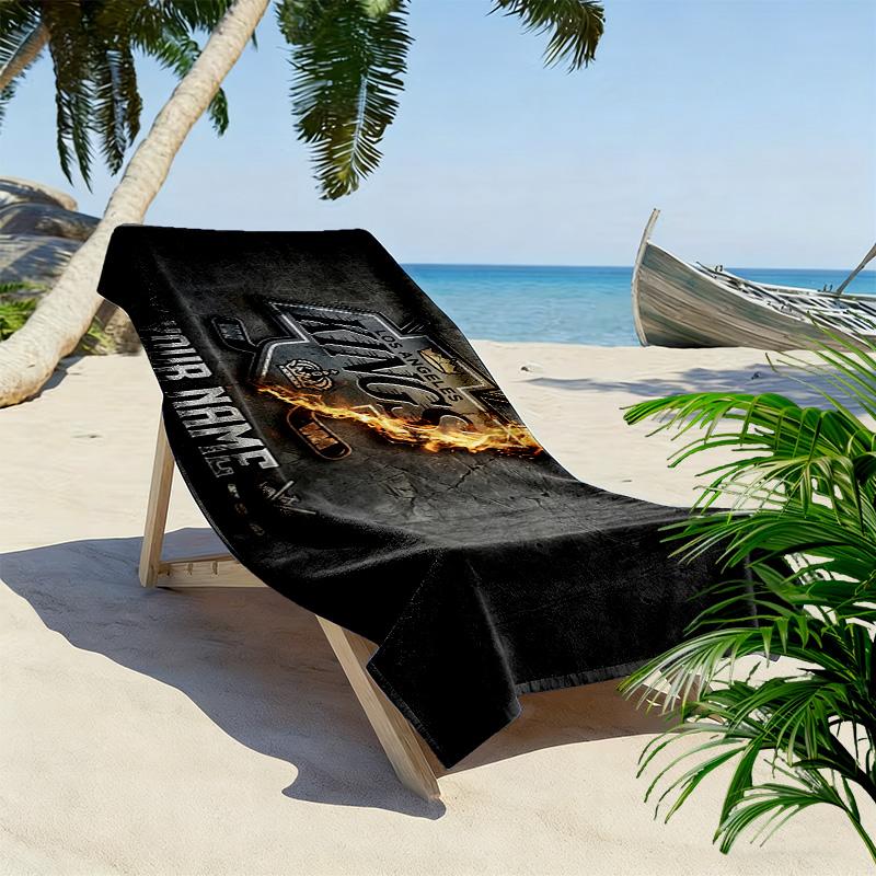 Los Angeles Kings Druck Strandtuch, Großes Weiches Schnelltrocknendes Handtuch für Strand Camping Schwimmen