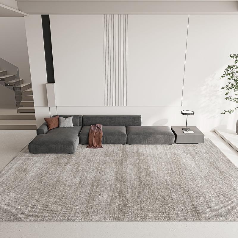 Solid Color Simple Wind Insulation Cool Absorbent Carpet Easy To Take Care Of Large Area Crystal Velvet Carpet Home WearResistant Carpet Living Room