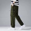 Men's Lightweight Cargo Pants Casual Slim Fit Joggers with Contrast Zipper