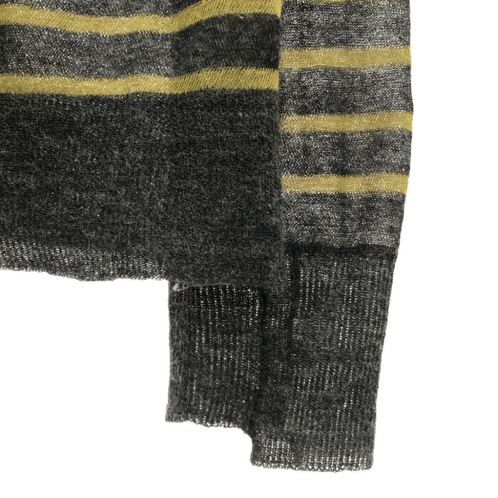 Alexander Wang border Long sleeve knit S Gray x yellow sweater Women Used