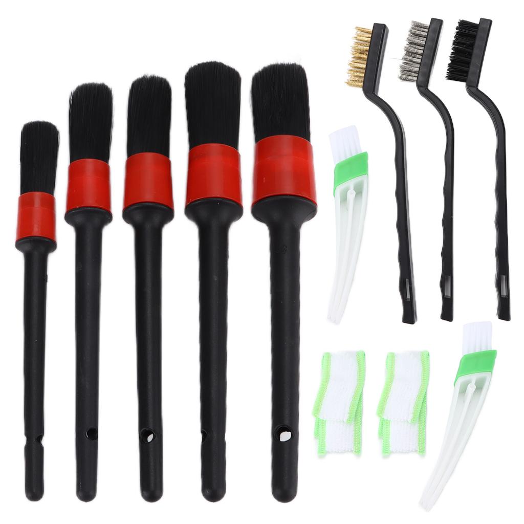 12pcs Car Detailing Brushes Auto Wheel Cleaning Tool Kit for Interior Exterior Dashboard Seat