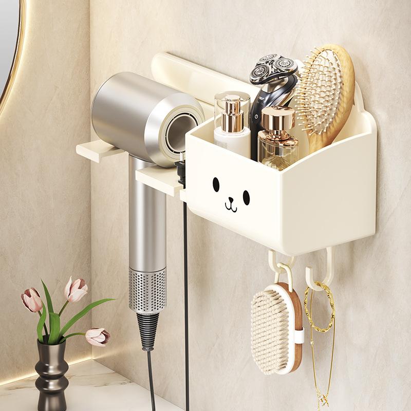 Toilet Wall-mounted Hair Dryer Rack No Punching Hair Dryer Rack Toilet Bathroom Simple Hair Dryer Bracket