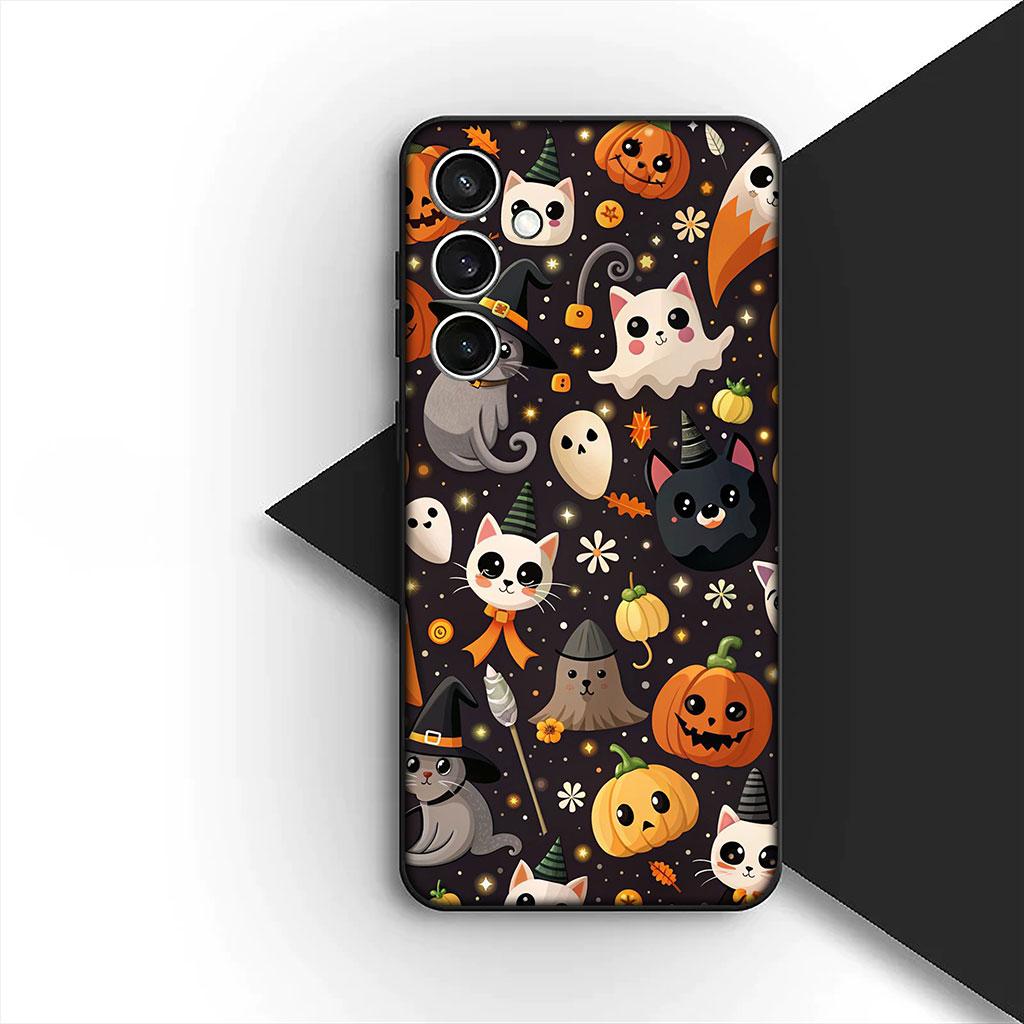 

Little Ghost With H-Halloweens Pumpkin Phone Cover for Samsung Galaxy S25 S24 S23 FE Ultra Plus S7 Edge S25+ S23+ A56 5G Case Galaxy S25+