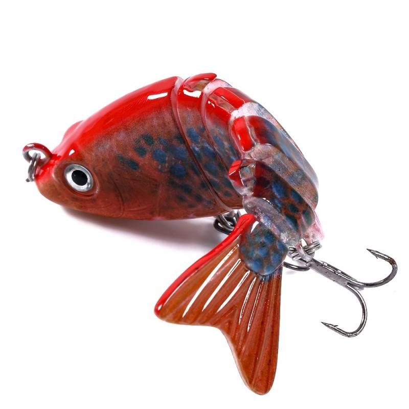 Lure bait13g 8cmDouble Hook3DEye Simulation Hard Bait for Bass and Red Snapper, Suitable for Freshwater and Saltwater Fishing