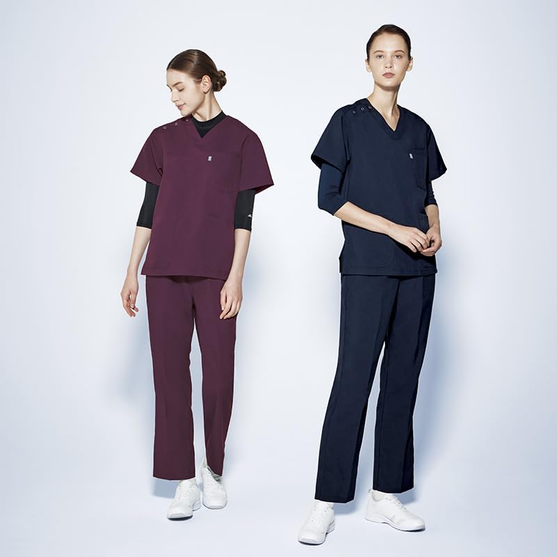 Mizuno Medical Easy Plenty of Chic 5 6 Sizes White MZ0021 L Scrub, Care, Unisex, Pockets, Colors, Colors, [Anti-bacterial/Anti-static/Industrially