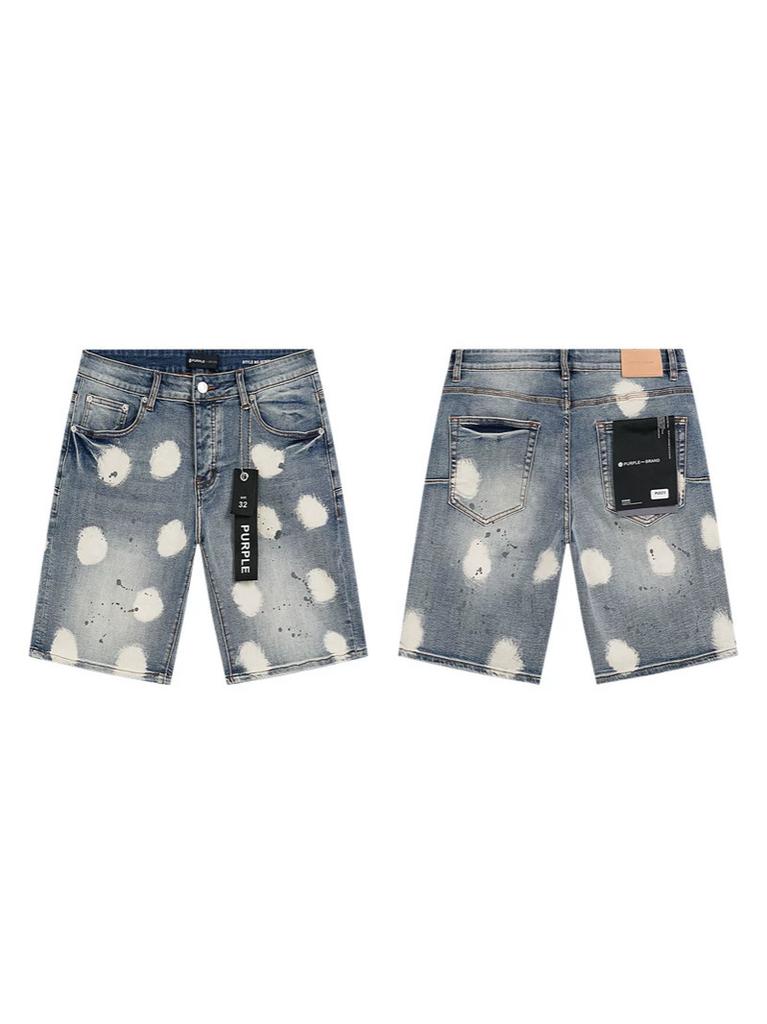 Cross-border Trendy Brand PURPLE BRAND JEANS European and American High Street Loose and Versatile Jeans Shorts Men's and Women's Tide