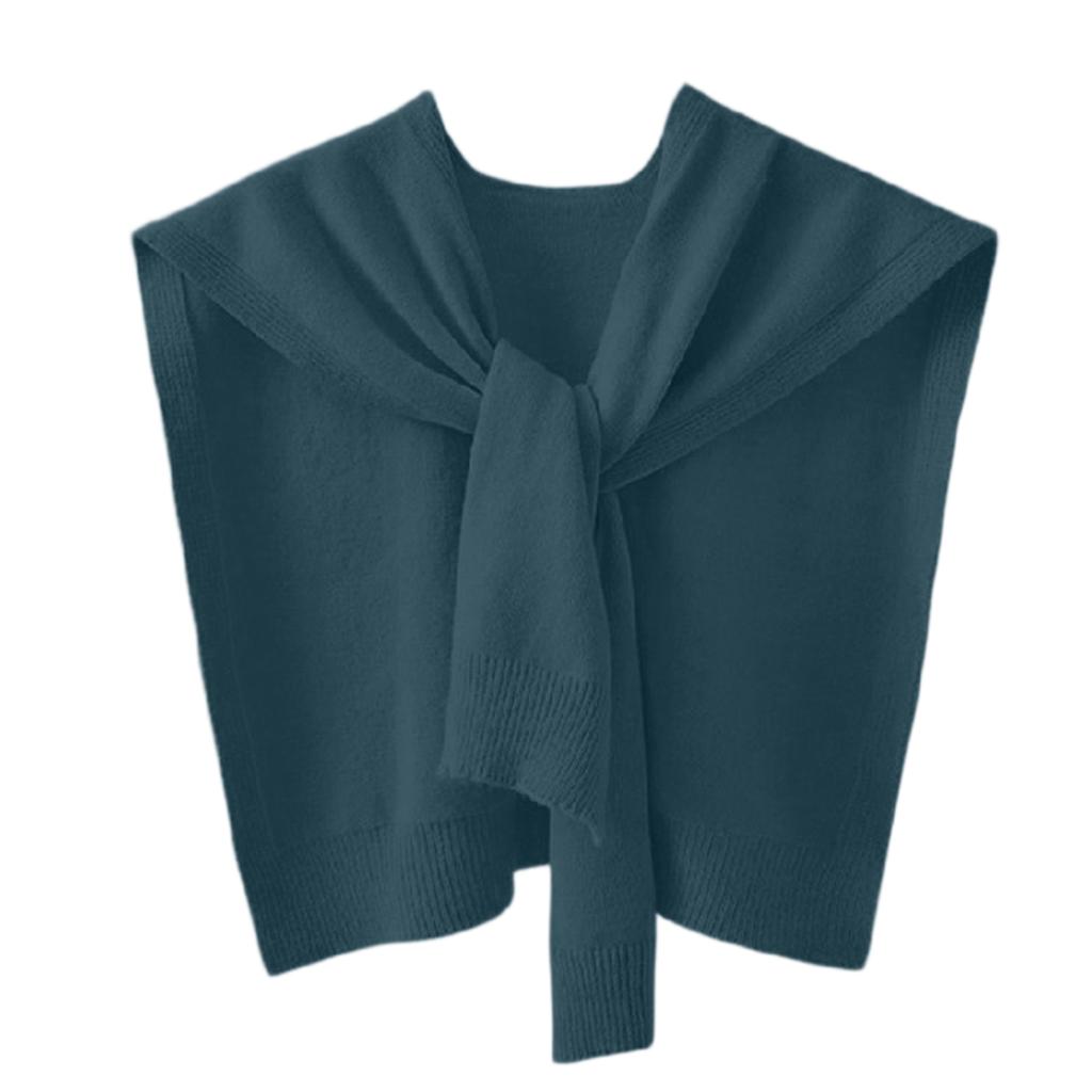 Ladies' Fashionable Solid Color Western-style Knitted Outer Shawl
