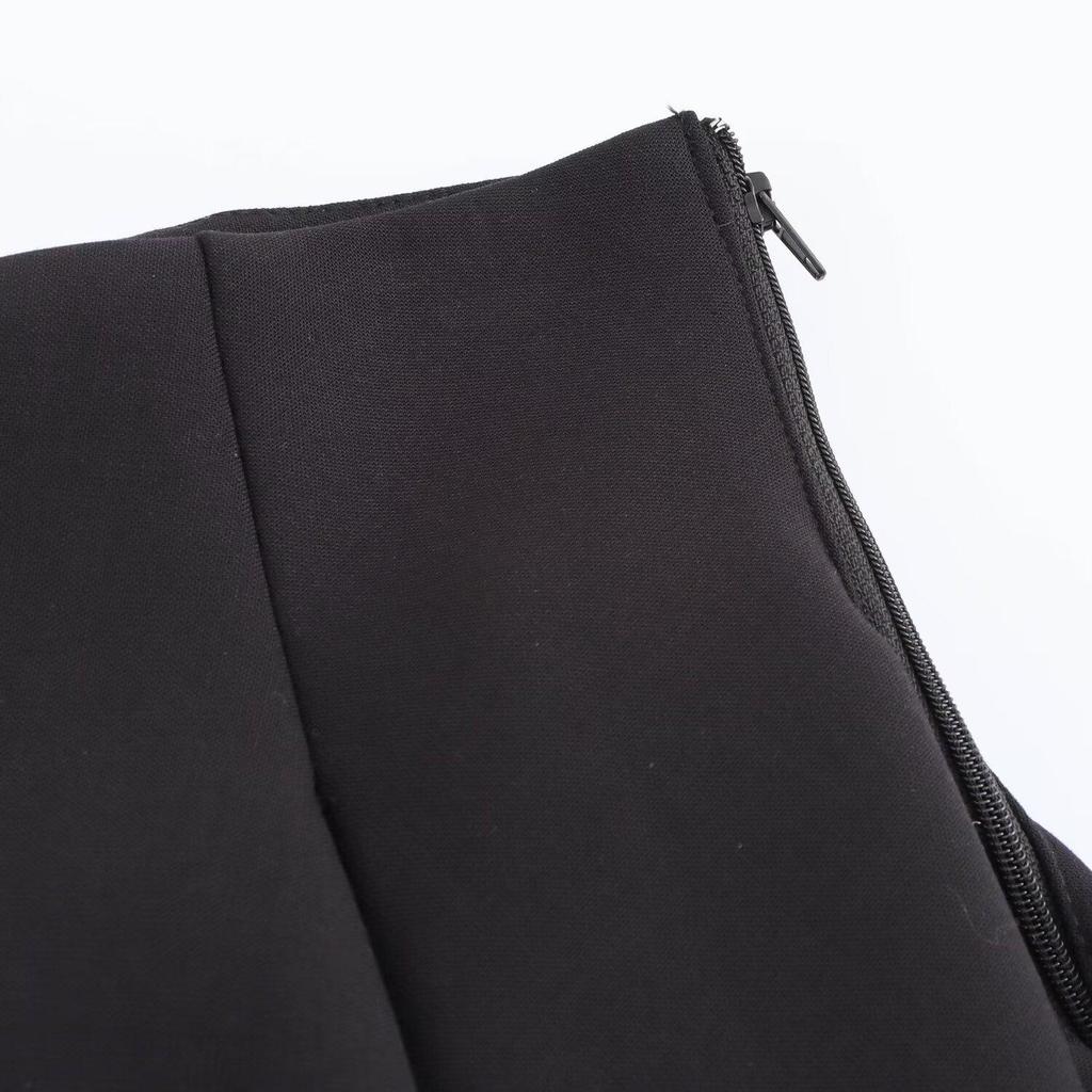 2025 Spring Women's V-Neck Slim Top & Pleated Midi Skirt Set