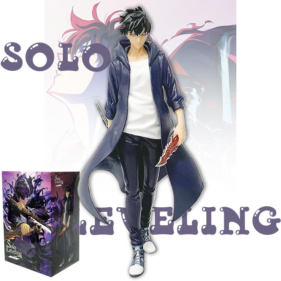 21CM Figurka Anime Solo Leveling Król Cieni Sung Jinwoo Cheng Xiaoyu Ręczny Model Ozdoba Biurkowa Model do Kolekcji Anime Prezent