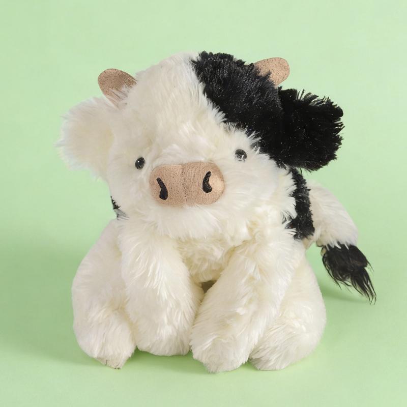 1 Pieza 34cm Peluches de Vaca Esponjosos Muñecos de Animales Suaves Rellenos Encantador Peluche de Ganado Bonito Regalo de Cumpleaños Decoración para Niños Bebé