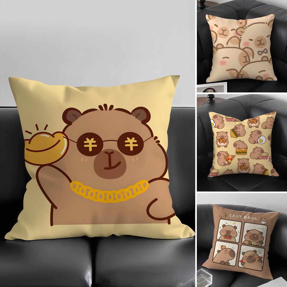 Caybara Cute Cushion Cover Pillowcase Ultra Soft Skin Friendly Fabric Cloud Like Comfort Concealed Zipper