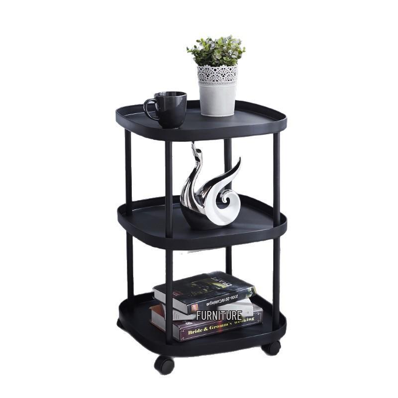 Compact Coffee Table with Storage Shelf for Bedroom or Living Room