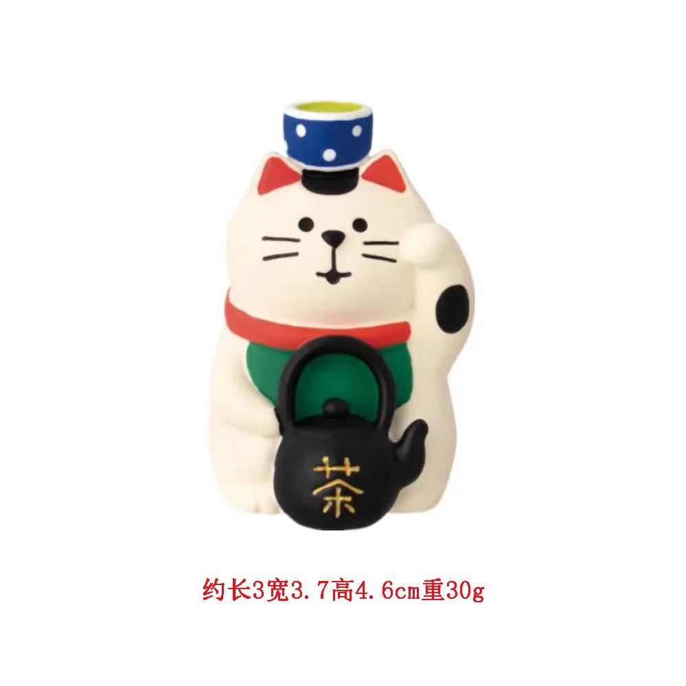 Japanese Tea Garden Leisure Scene Decoration ZAKKA Fashion Play Gift sushi Cat Toy DIY Resin Cute grain Craft Small Decoration