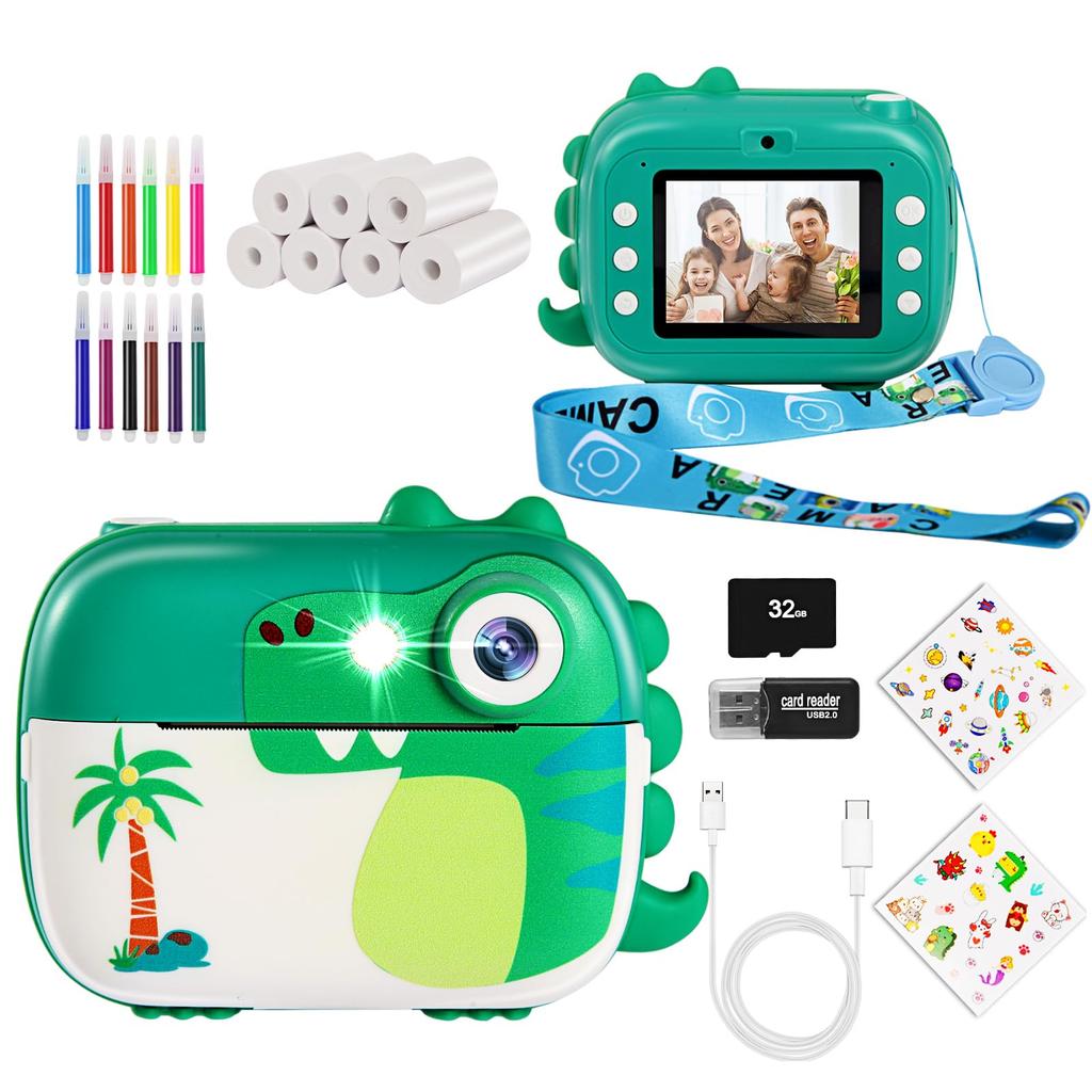 ARNSSIEN Kids Camera Instant Print Digital Camera with HD Toy for Kids Ages Festival Gift for Boys and Includes 7 Rolls of Instant Paper Video, 3-12,