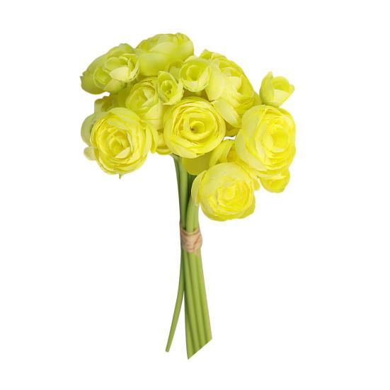 Yousheng Artificial Ranunculus Asiaticus Realistic Fake Silk Flower Home Office Wedding Party DIY Bouquets Faux Flower Centerpieces Decoration