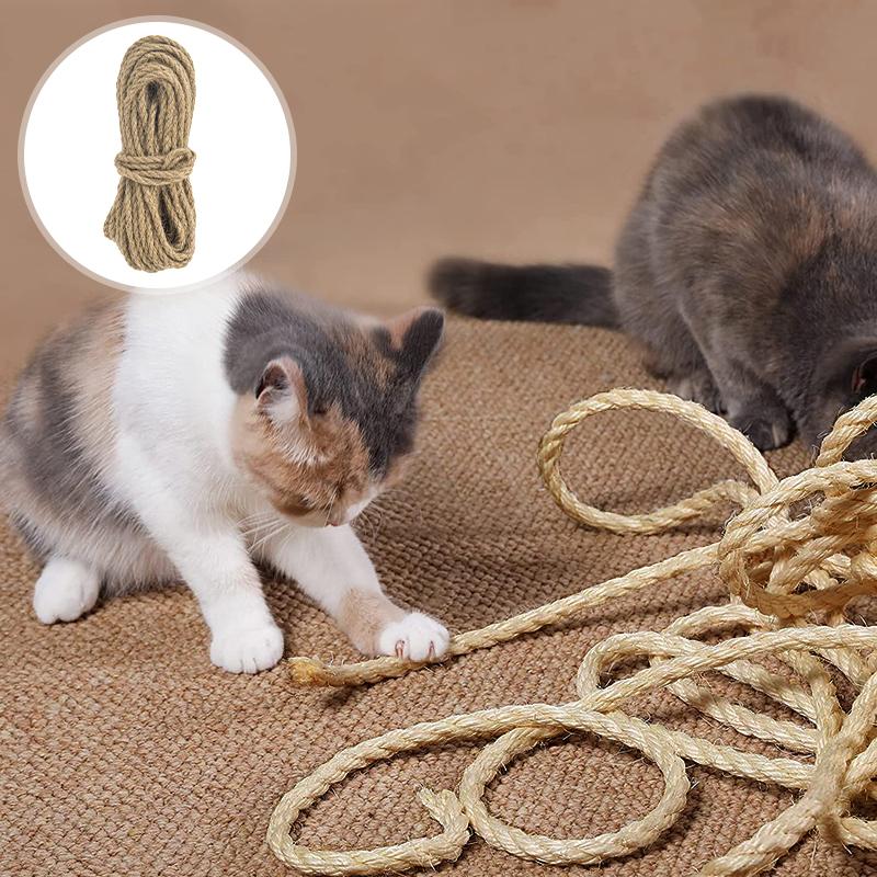Natürliches DIY Jute Seil Schnur Band Katzenkratzseil Baum Kratzspielzeug Vintage Jute Kordel Zwirn Faden Nähen Heimdekoration