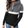 Fashionable Casual Loose Fit Pullover Hoodie with Color Block Design for Everyday Wear