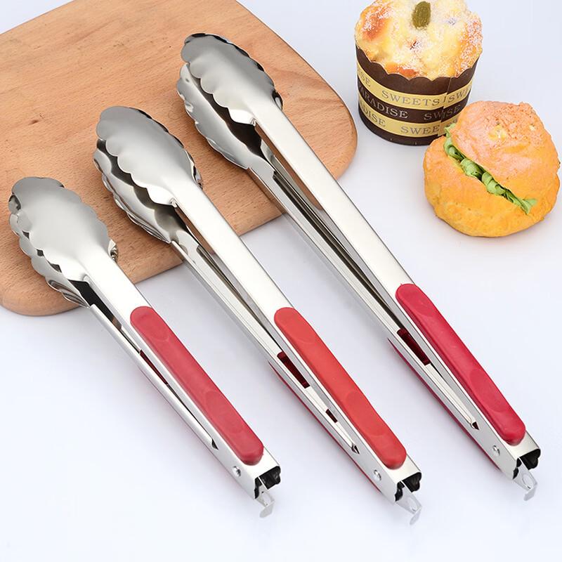 Thickened Stainless Steel BBQ & Food Tongs (6-Pack)