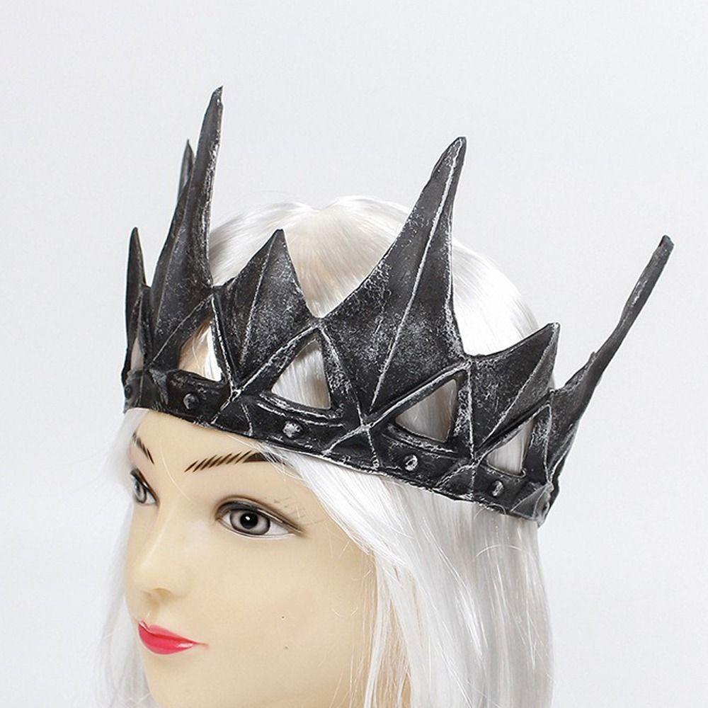 Wild Man Style Medieval Crown Headdress Vinyl Headpiece Medieval Cosplay Headpiece Unisex
