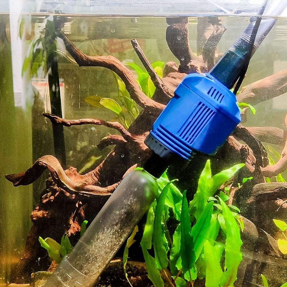Sterk Sugekraft Elektrisk Akvarierenser 16/20W Multifunksjonell Automatisk Fisketankrenser Grusuttrekker Stillegående