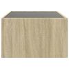 Nowoczesny Stolik Kawowy Z Led Infinity, Dąb Sonoma, 90X50X30 Cm