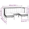 VidaXL Garden Lounge Set with Cushions 6 Pcs, Patio Furniture Set, Outdoor Furniture, Patio Sofa, Modern, 3187552