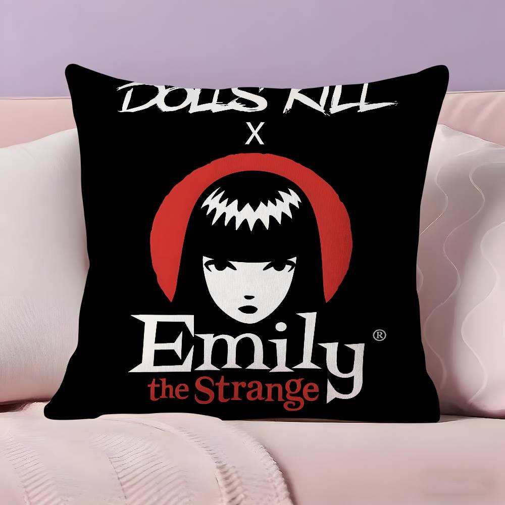 Comics E-Emily The S-Stranges Kissenbezug Ultraweiches Hautfreundliches Gewebe Wolkenähnlicher Komfort & Verdeckter Reißverschluss