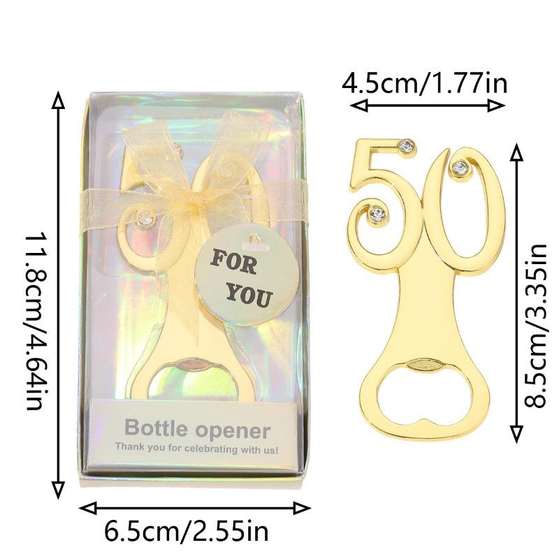 Digital Bottle Opener, Zinc Alloy Beer Bottle Opener, Small Gifts for Wedding and Birthday Parties