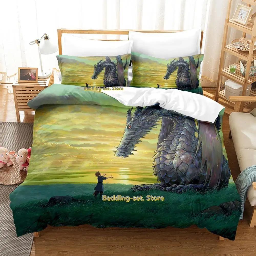 Tales From Earthsea Bedding Set Single Twin Full Queen King Size Bed Set Adult Kid Bedroom Duvetcover Sets Anime Bed Sheet Set