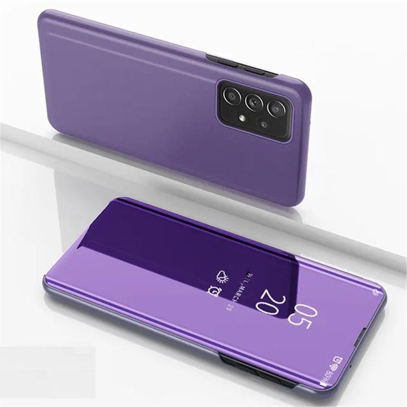 

Чохол-книжка Mirror Flip Book Case для Samsung Galaxy S23 Ultra S22 S21 Plus FE A54 A34 A24 A14 A04S A23 A33 A53 A73 M13 M33 M53 5G 4G протиударний шкіряний чохол For Samsung Galaxy A04 фіолетовий