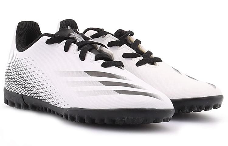 adidas X GHOSTED .4 TF Slip Resistant Low Top Kids' Soccer Shoes Black White Kids' FW6801