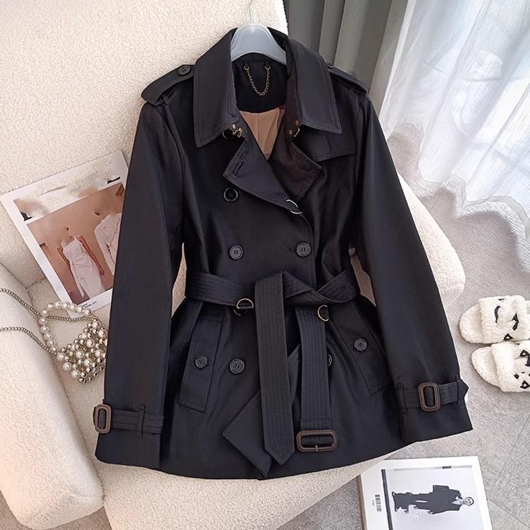 Long trench coat women's autumn clothing high-end feeling over the knee fashion waist temperament double-breasted jacket