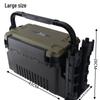 Fishing Tackle Box Set: Includes Large Capacity Storage Box, Rod Holder, Cup Holder, and Lure Storage.
