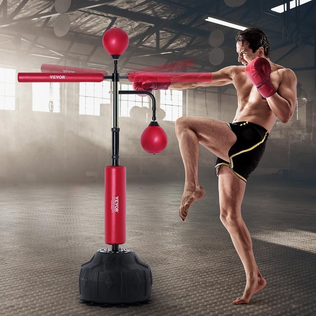 VEVOR Boxing Speed Trainer, Punching Bag with Stand, Reflex Boxing Bag for Teens & Adults