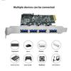 Multiports USB Hubs Card PCIE3.0 USB Expansion Card Builts In Power Supply Compactly Design For Desktop Computers