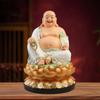 Southeast Asia GOOD Buddha statue Home store company Shrine GOOD LUCK God of wealth Maitreya Buddha Mammon God Sculpture