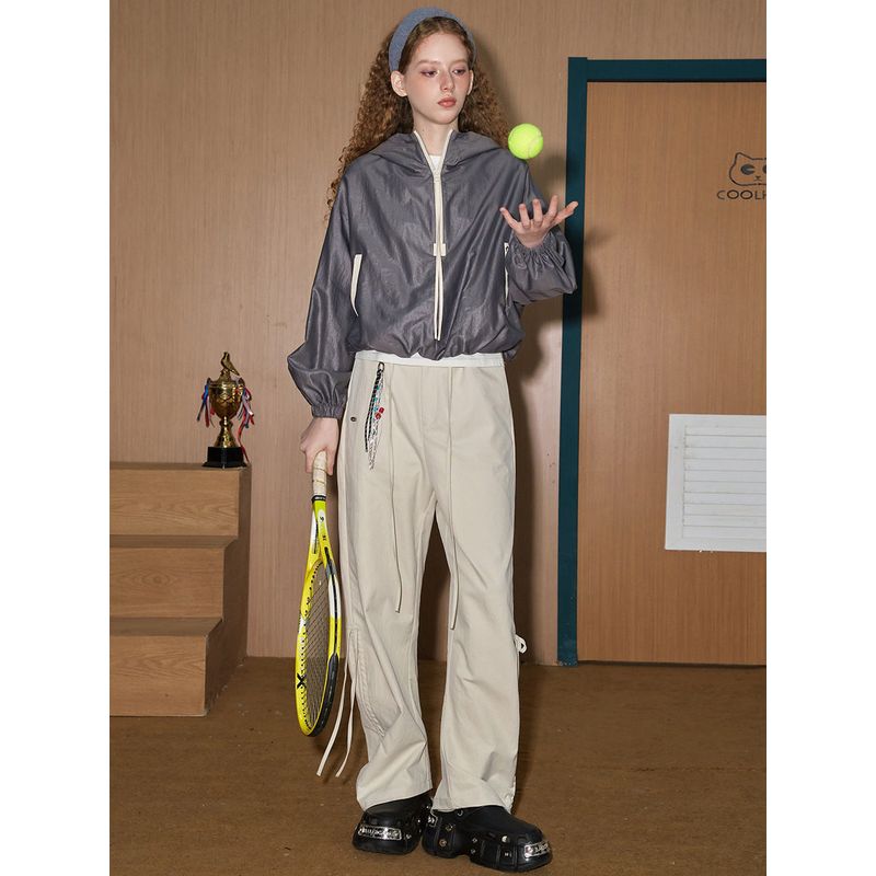 Coolhut American Retro Style Lightweight Loose Casual Short Hooded Outdoor Spring Women's Jacket Breathable and Sporty