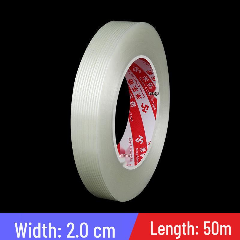 Strong Adhesive Striped Fiber Tape: Mold Fixing, Electrical Appliance Binding, No-Residue Packaging