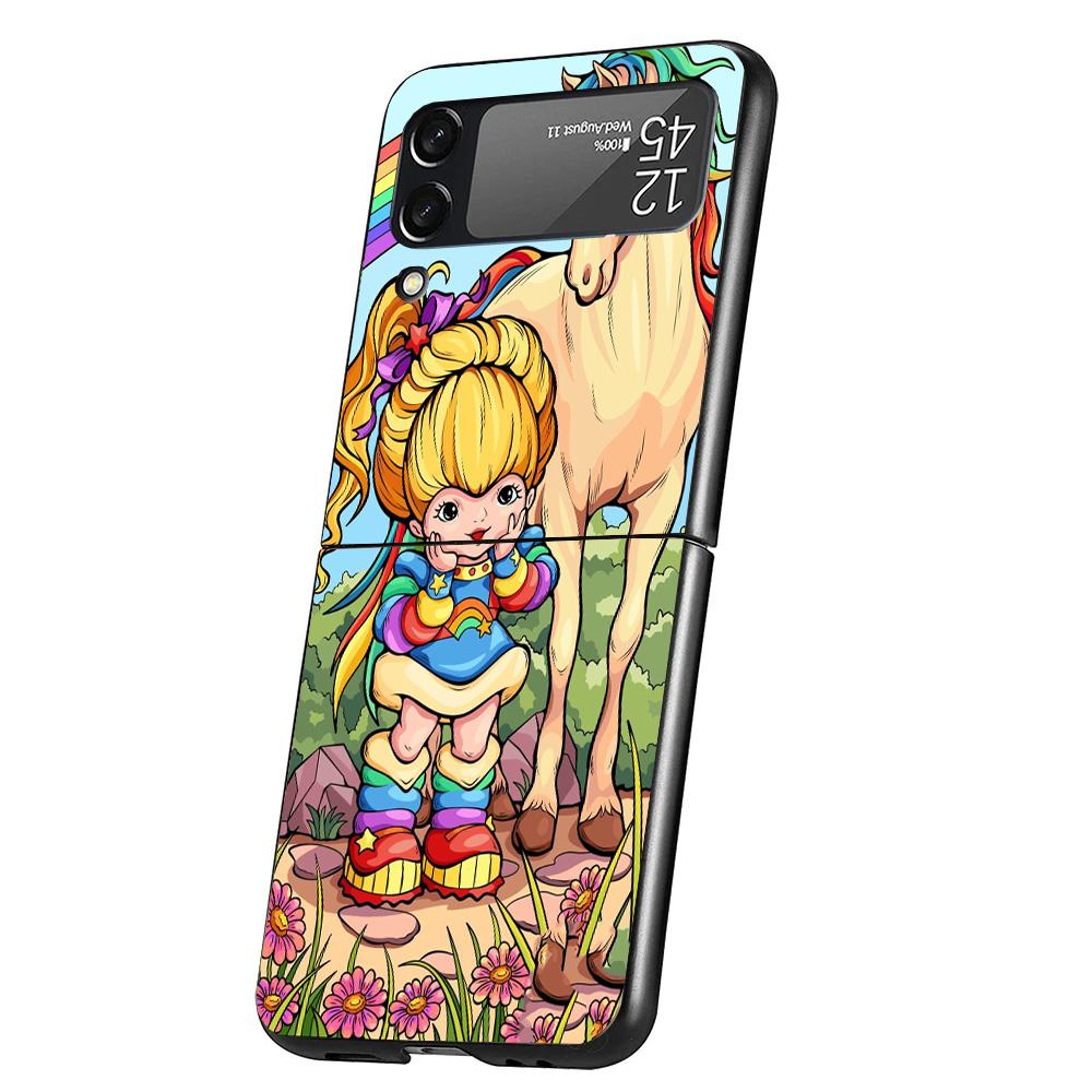 

R-Rainbow Cute Brite Phone Case For Samsung Galaxy Z Flip 7 6 5 4 3 5G Cover ZFlip7 ZFlip6 ZFlip4 ZFlip5 ZFlip3 Coque Fundas Gal Samsung Z Flip 7