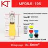 KT KST MPD1.25 Bullet-shaped Male Pre-insulated Crimp Terminal