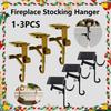 3-1PCS Christmas Wreath Hanger Rustproof Strong Load-Bearing Easy To Install Fireplace Garland Hanger Xmas Stocking Holder Decor