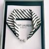 Spring and summer new Japanese and Korean fashion simulation silk long strip magnetic buckle small silk scarf necklace multi-functional scarf streamer