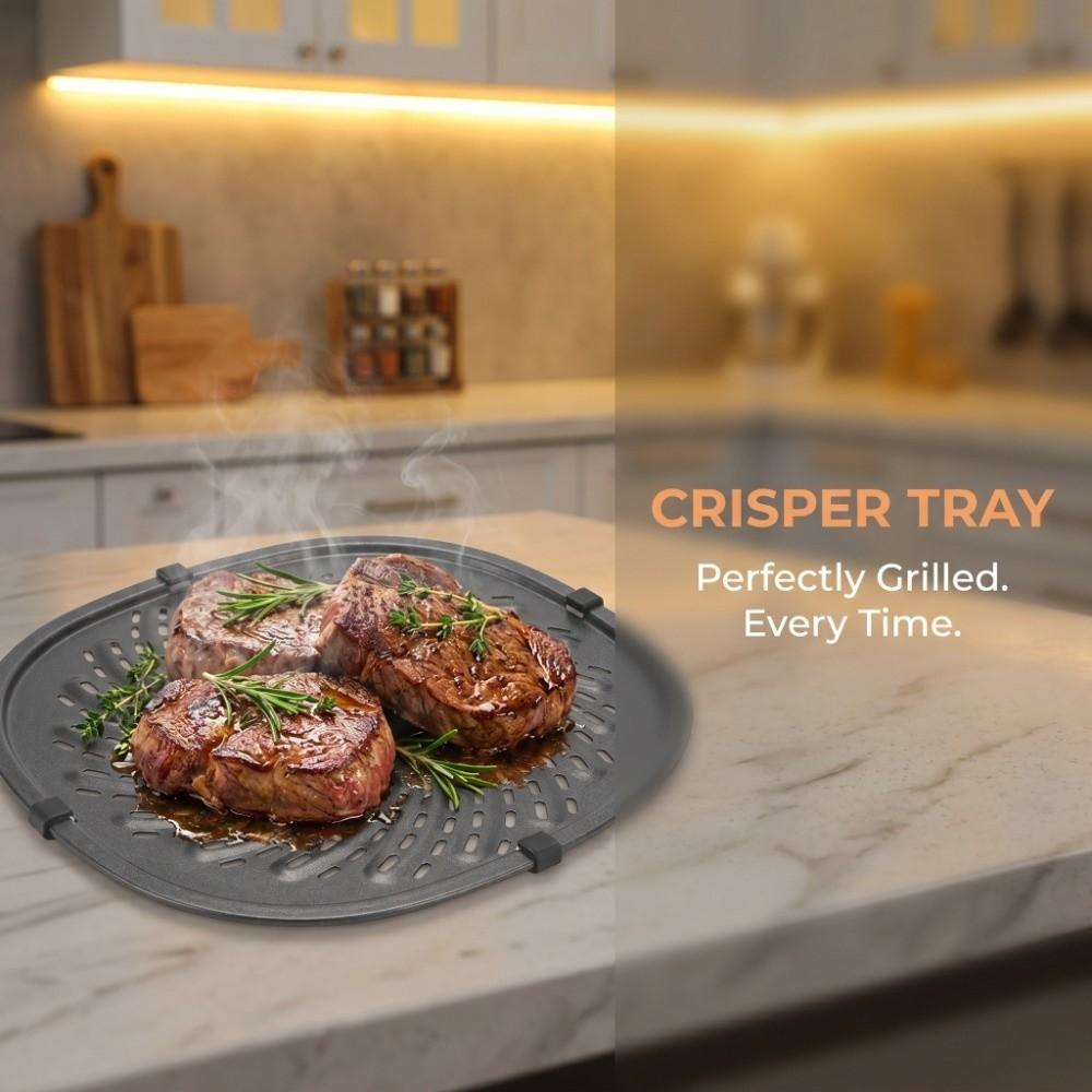 Ellipse Crisper Plate Tray Non Stick Fryer Grill Plate Fryer Replacement Grill Pan  Home Kitchen